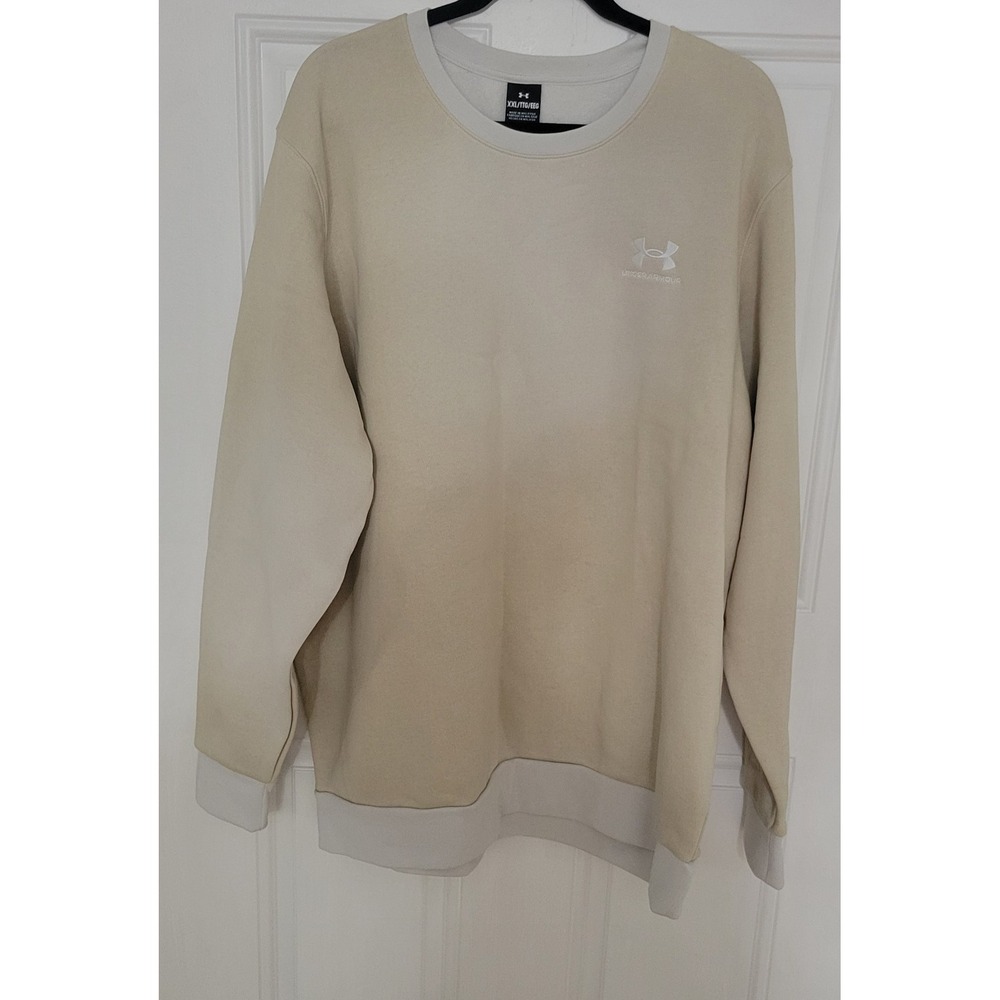 Under Armour Essentials Fleece Novelty Crew Size XXL Color‎ Beige